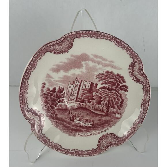 Johnson Bros England Saucer Old Britain Kenilworth Castle Red Backstamp 5-1/2" - Picture 1 of 4